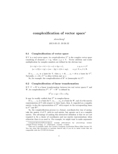 complexification of vector space