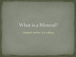 What is a mineral - group items