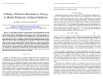 A Study of Electric Breakdown Theory to Model Dielectric Surface