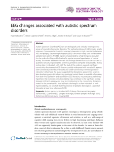 EEG changes associated with autistic spectrum disorders