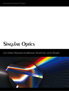 `Singular Optics`, International Journal of Optics, Vol.2012