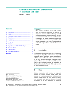 Clinical and Endoscopic Examination of the Head and Neck