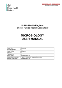 PHE Bristol Microbiology Laboratory Handbook