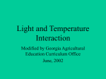 Light and Temp Interaction