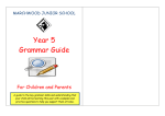 Year 5 Grammar Guide - Marchwood Junior School
