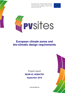 European climate zones and bio-climatic design