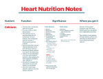 Heart Nutrition Notes