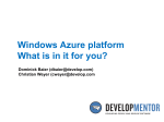 Windows Azure platform What is in it