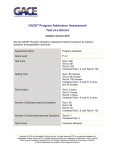 Program Admission Test at a Glance