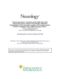 Practice Parameter: Treatment of the child with a first unprovoked