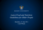 Latest Food and Nutrition Guidelines for Older People