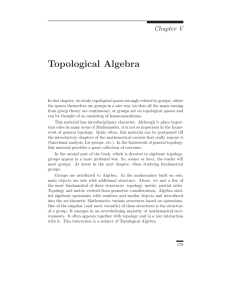 Topological Algebra