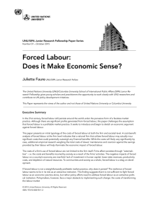 Forced Labour: Does it Make Economic Sense?