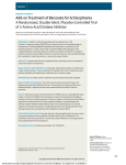 Add-on Treatment of Benzoate for Schizophrenia A Randomized