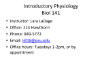 Introductory Physiology Biol 141