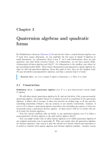 Quaternion algebras and quadratic forms