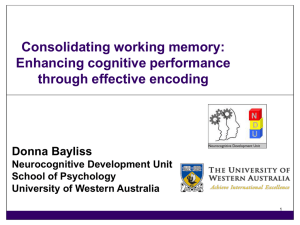 Consolidating working memory: Enhancing cognitive performance