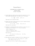 Tutorial Sheet 2