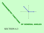 Trig Funct of Gen Angles