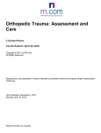 Orthopedic Trauma: Assessment and Care