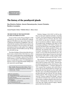 The history of the parathyroid glands