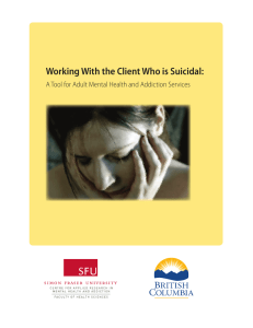 Working With the Client Who is Suicidal - Health