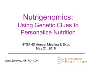 Nutrigenomics in the Patient Care Process: Figuring Out the Puzzle
