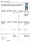 TI 30 XS Multiview Scavenger Hunt and Answer Key