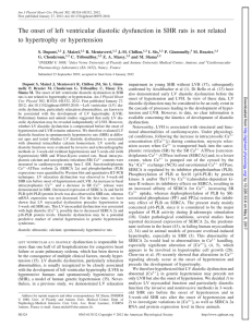 The onset of left ventricular diastolic dysfunction in SHR - AJP