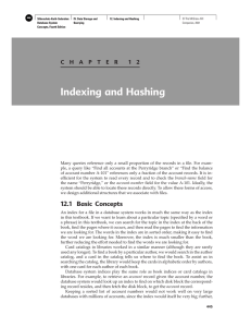 Indexing and Hashing