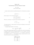 Physics 116C The Distribution of the Sum of Random Variables