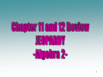 Chapter Review Jeopardy