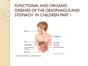 functional and organic diseases of oesophagus in children