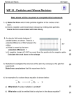 Particles and Waves Revision