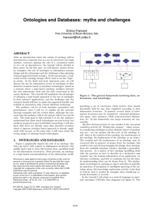 Ontologies and Databases: myths and challenges