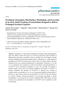 Preclinical Absorption, Distribution, Metabolism, and Excretion of an