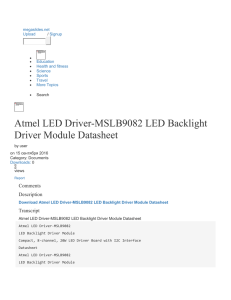 Atmel LED Driver-MSLB9082 LED Backlight Driver Module Datasheet