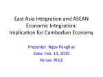 East Asia Integration and ASEAN Economic Integration: Implication