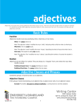 adjectives - University of Maryland, Baltimore