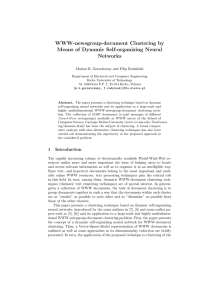 WWW-newsgroup-document Clustering by Means of