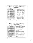 Reproductive Isolating Mechanisms: Prezygotic Reproductive