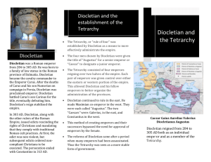 Diolcetian and the Tetrarchy