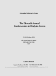 The Eleventh Annual Controversies in Dialysis Access