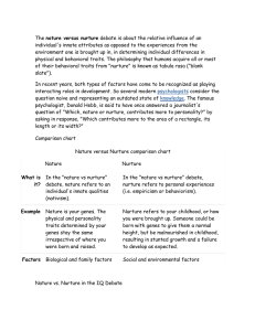 Nature vs. Nurture Handout - Laureate International College