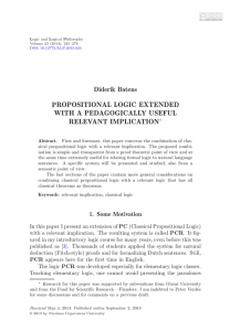 propositional logic extended with a pedagogically useful relevant