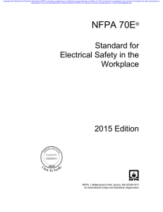 NFPA 70E (2015) – Standard for Electrical Safety in the
