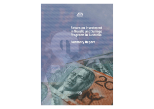 Return on Investment in Needle and Syringe Programs in Australia