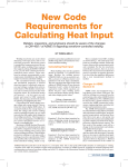 New Code Requirements for Calculating Heat Input