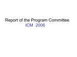 Structure of ICM 2006 - International Mathematical Union