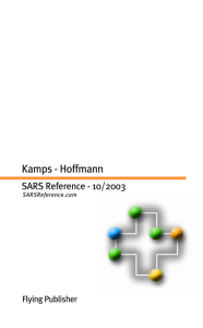 SARS Reference, October 2003, Third Edition